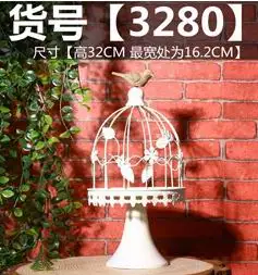 3280 Новинка! Винтажный Креативный дизайн с кружевными краями птичья клетка подсвечник металлический фонарь Романтический Железный Подсвечник домашний и Свадебный декор - Цвет: 3280