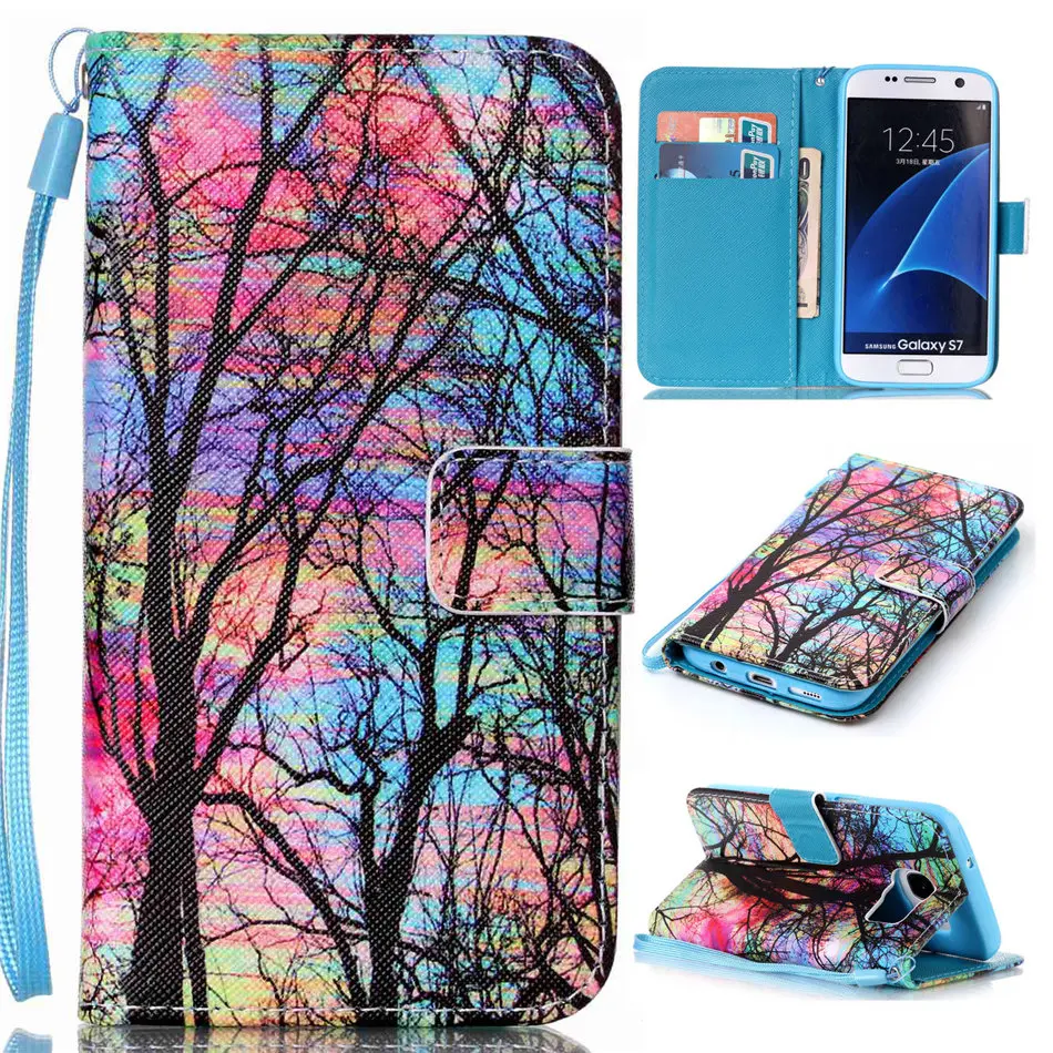 Fundas чехол для samsung Galaxy S6 S7 край j3 j5 j7 A3 A5 A310 A510 J310 J510 J710 S5 i9600 бумажник с отделением для карт карман чехол s DP03E