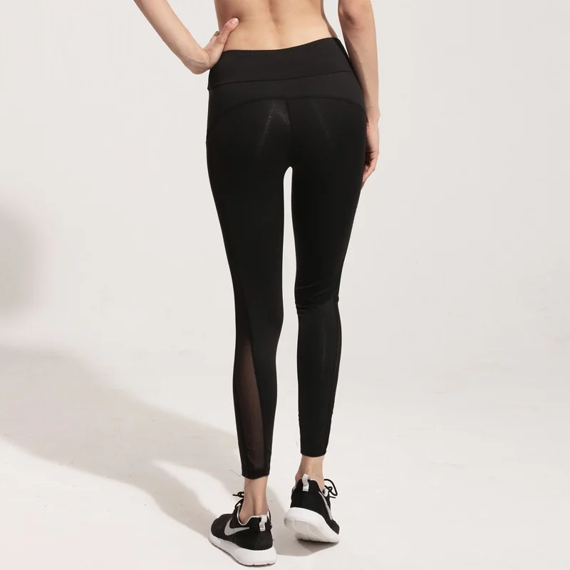 Модные черные сетчатые леггинсы в стиле Харадзюку спортивная одежда для отдыха и