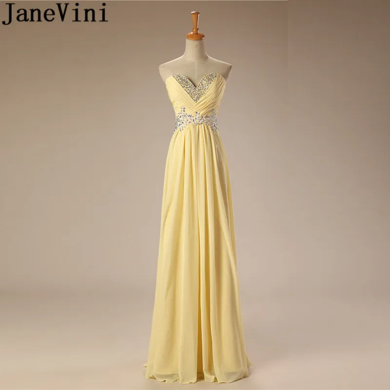 

JaneVini Elegant Sweetheart Floor Length Long Wedding Guest Dress For Party Robe Demoiselle Sequined Bridesmaid Dresses Lace-up