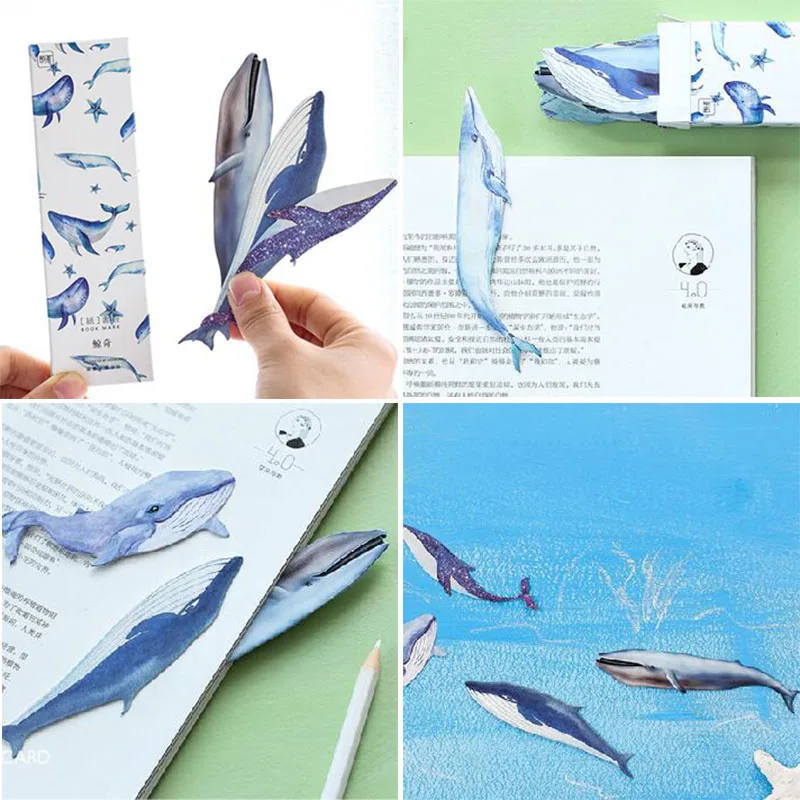 30 шт./Партия DIY милые Kawaii бумага Creative креативный мультфильм КИТ закладки книги для