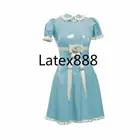 Женское платье из латекса Panji, светло-голубое платье с белой юбкой, размер 0,4 мм, S-XXL, 2019