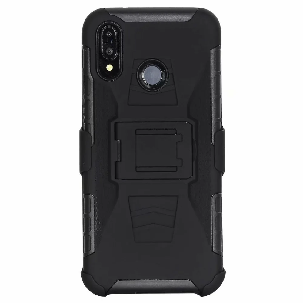 Ударопрочный Прочный прочный Чехол подставка с зажимом для ремня huawei P20 lite/nova