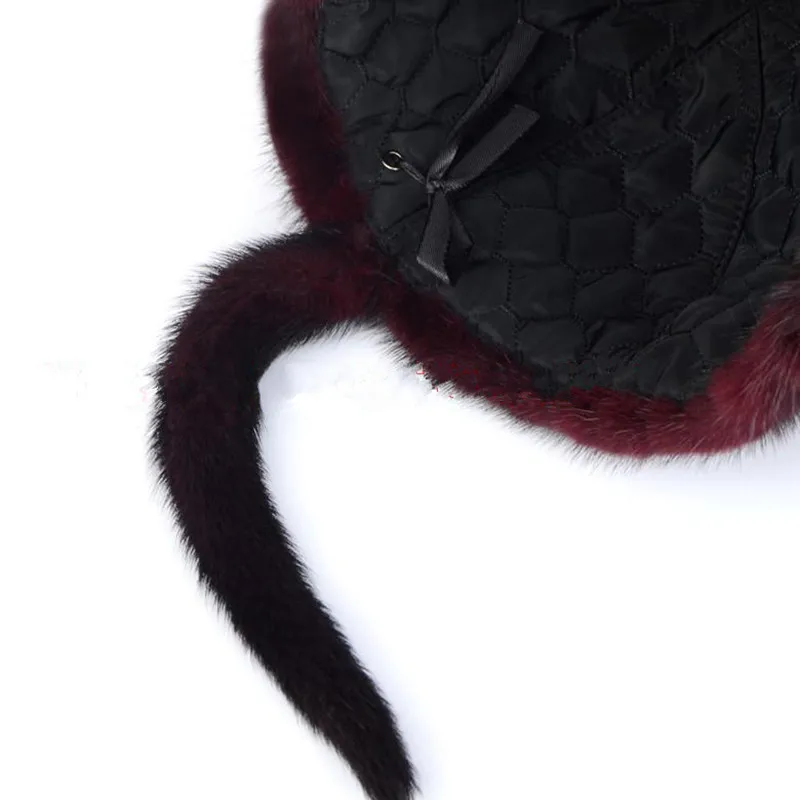 Горячая новинка 2016 зимняя шапка из норковой шерсти теплая меховая с ушками милая