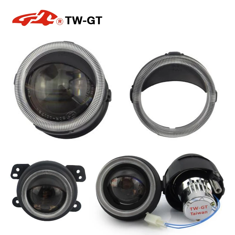 TW-GT 2,5 дюймов hid bi xenon проектор рассеиватель для противотуманной фары корпус противотуманной фары кожух с ангельскими глазами для объектива TAOCHIS M6