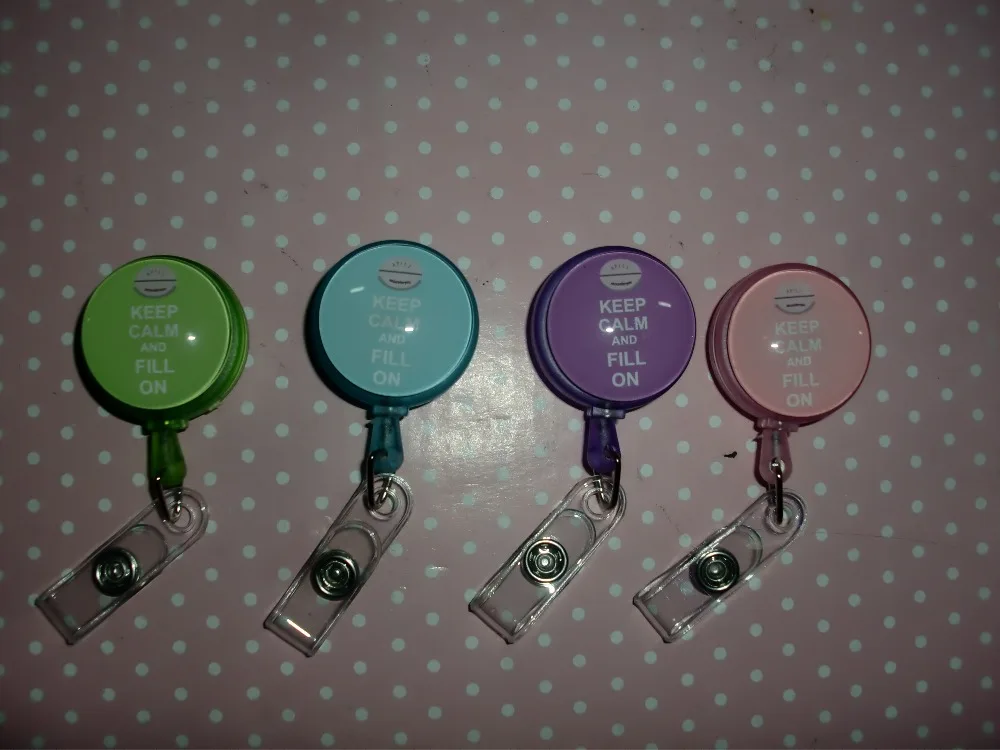 

Keep Calm and Fill On Retractable ID Badge Reel 10 pcs/lot