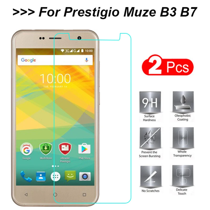 Закаленное стекло для Prestigio Muze B3 2 шт. защитная пленка B7 PSP 3512 Duo on B 3 3512DUO 7511|Защитные