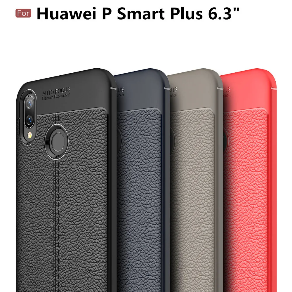 

For Huawei P Smart Plus Case 6.3 Huawei P Smart+ Cover Silicone Shockproof Slim Carbon Fiber Case Cases for Huawei Nova 3i Coque
