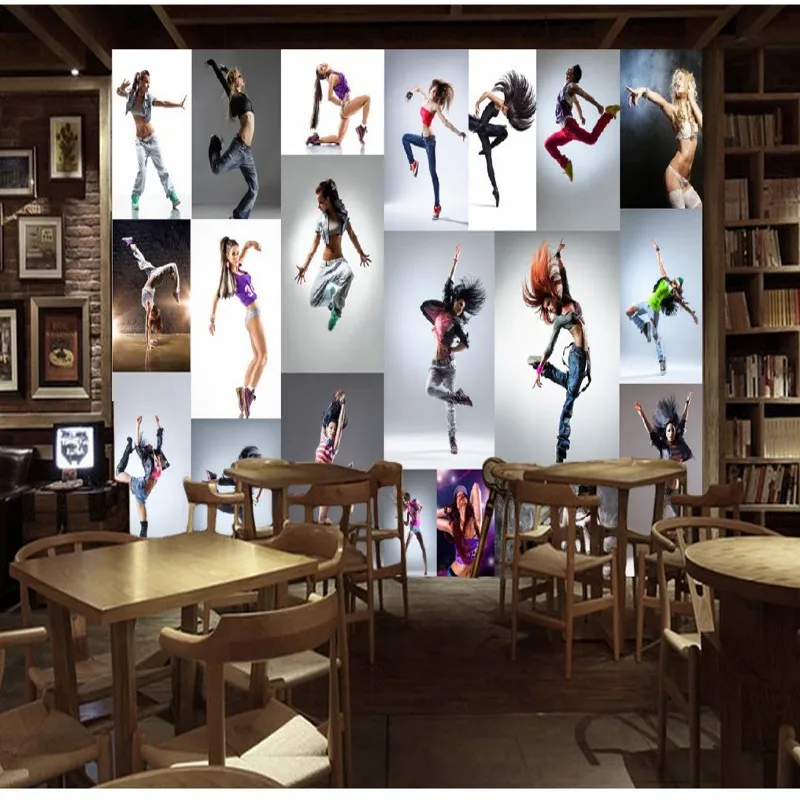 Фото обои мода танцы красота фон для спортивного зала стены отеля гостиной на