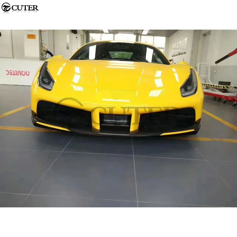 488 GTB углеродное волокно передний бампер задний спойлер диффузор Крылья для Ferrari N