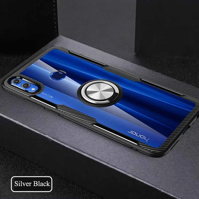 Чехол mi 9 для Xiaomi mi 9 SE чехол Роскошный прозрачный PC+ углеродное волокно полное защитное кольцо для Xioa mi 9se чехол Caque Fundas - Цвет: Silver Black