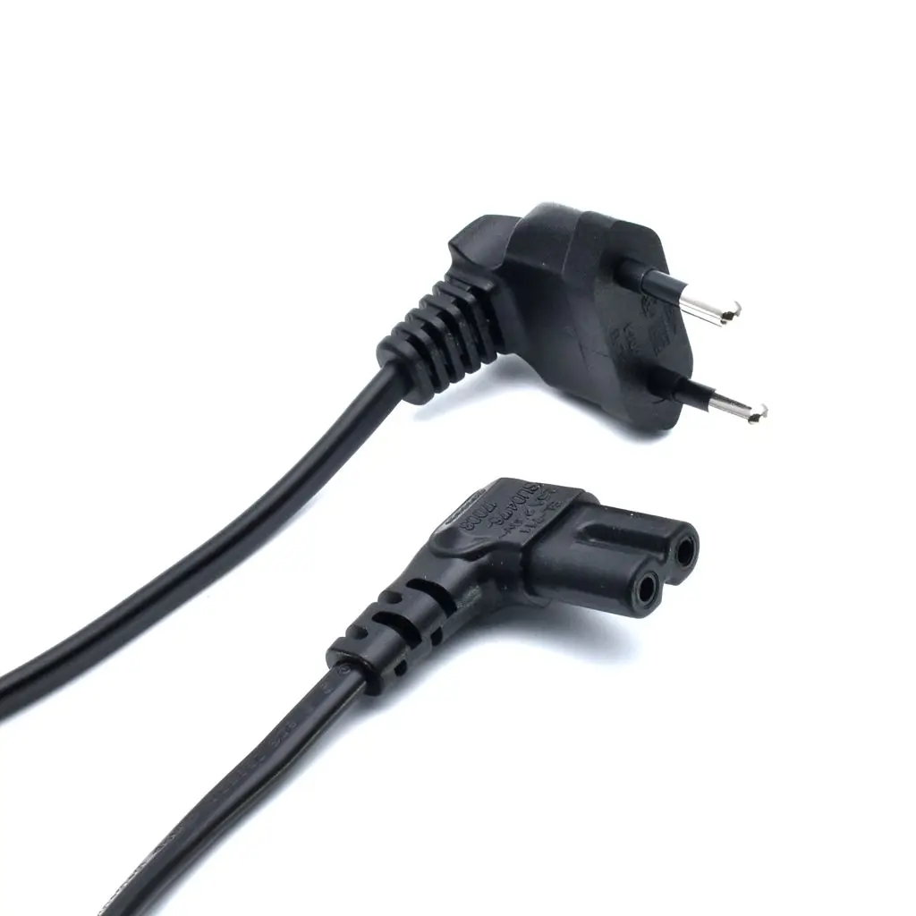 2 контактный угловой штекер ЕС для кабеля питания IEC 60320 C7 samsung Philips Sony LED TV 300