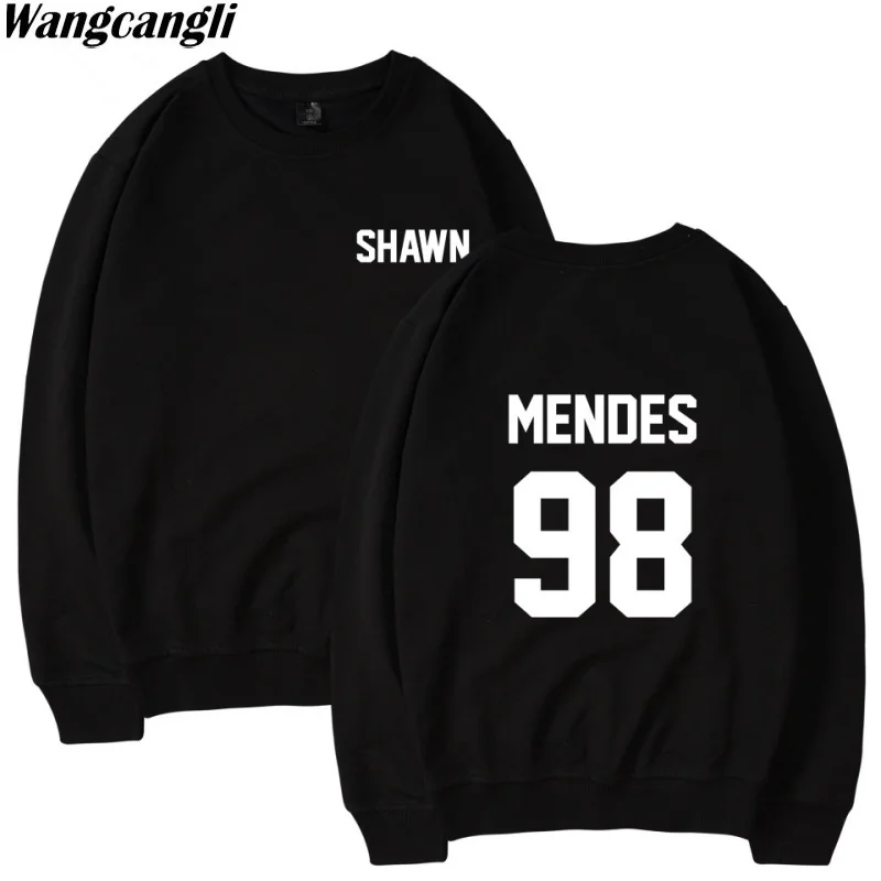 Женская толстовка в стиле Харадзюку с надписью Shawn Mendes 98 Повседневный пуловер