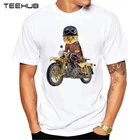 Новое поступление 2019, крутая Мужская модная мотоциклетная футболка TEEHUB с коротким рукавом и круглым вырезом, хипстерская футболка