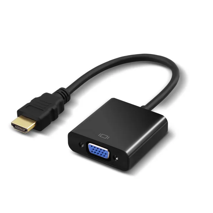 

Адаптер HDMI-совместимый с VGA-разъемом, переходник HDMI-совместимый с VGA-кабелем для ПК, ноутбука, монитора, проектора