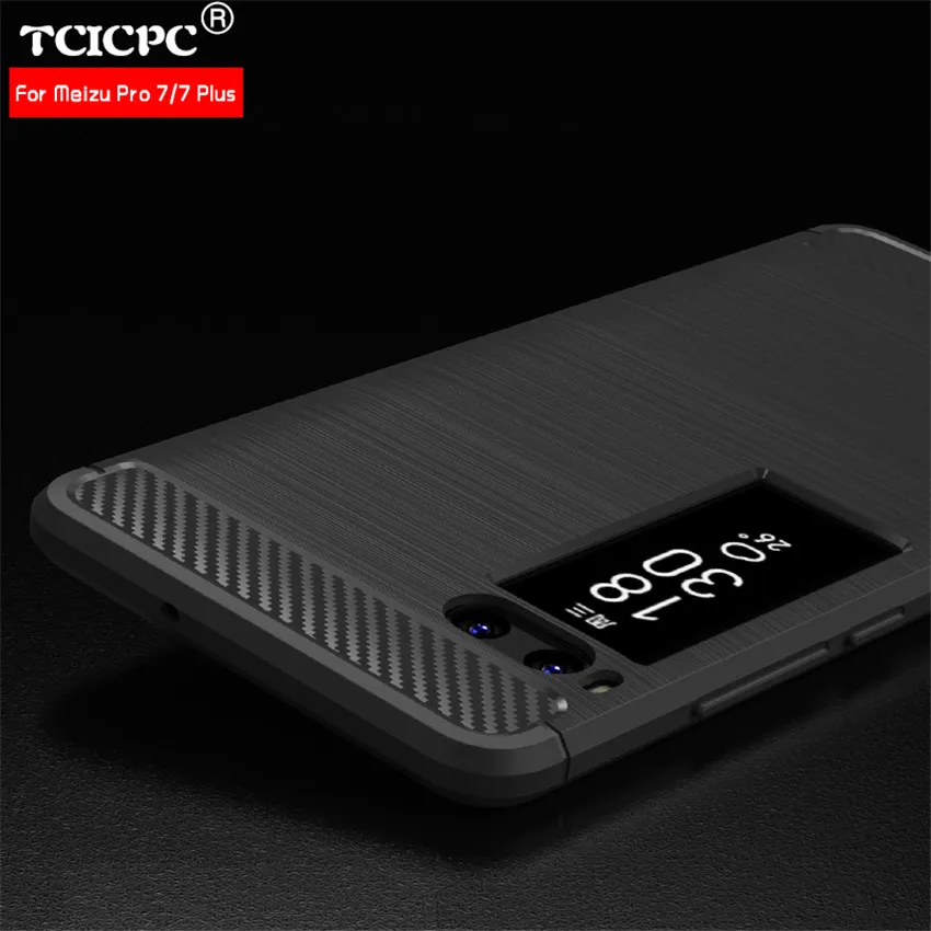 Чехол TCICPC для Meizu Pro 7 чехол оригинал роскошный ультра тонкий углеродное волокно