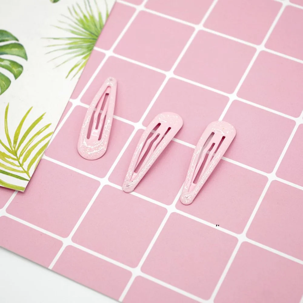 light pink 2 шт., блестящие заколки для волос, заколки для волос для детей, детские аксессуары для волос, Декоративный металл, заколки для волос, детские заколки, 5 см - Цвет: light pink