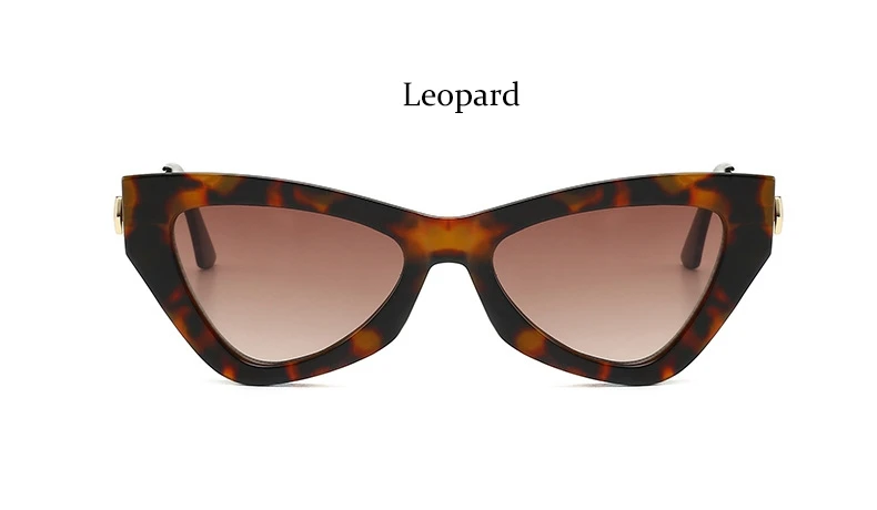 Leopard Сексуальные женские солнцезащитные очки кошачий глаз с бабочкой, брендовые дизайнерские розовые солнцезащитные очки с кристаллами для женщин, мода, новые градиентные очки - Цвет линз: Leopard