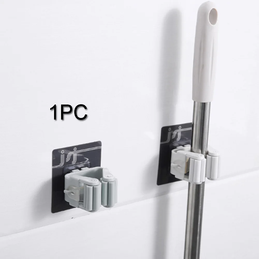 Mop Clip Broom Storage Holders Seamless Sticky Clamp Organizer Rack Wall Hanging Hooks | Дом и сад