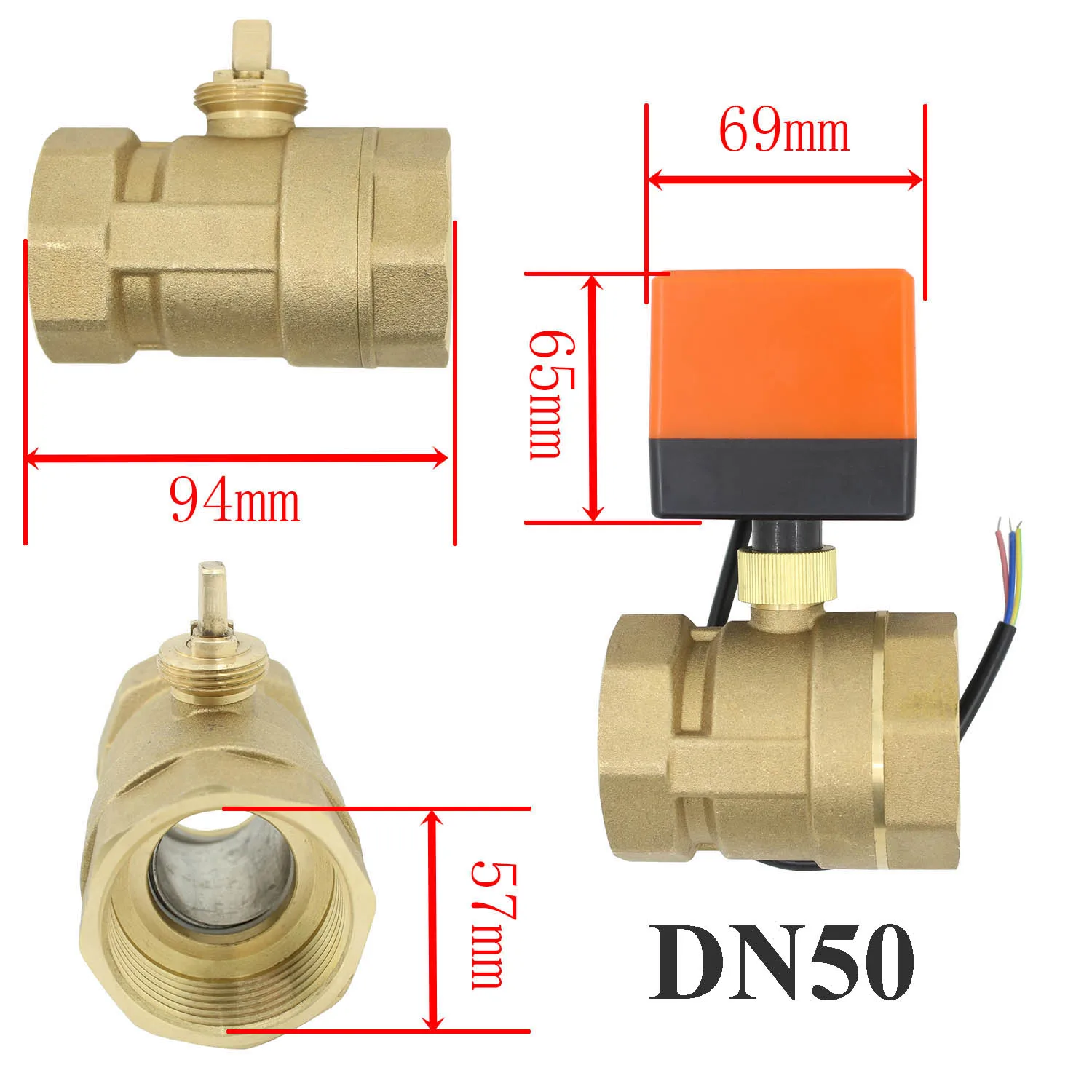 AC220V/24 V DC12V/24 V 2 ходовой латунный клапан моторизованный шаровой клапан электрический привод DN15 DN20 DN25 DN32 DN40