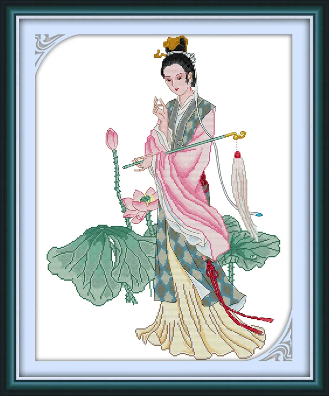 

Miao-Yu Lin cross stitch kit people 18ct 14ct 11ct count print canvas stitches embroidery DIY handmade needlework