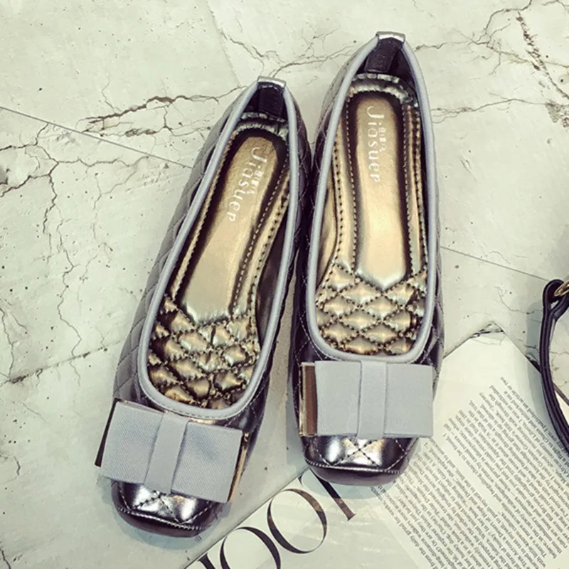 Скидка 2018 г. весенняя женская обувь Новая повседневная на плоской подошве лоферы