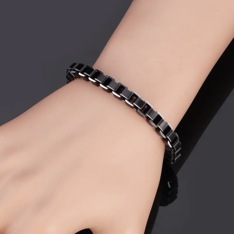 Аксессуары для мужчин набор цепочек в черной коробке из нержавеющей стали 316L