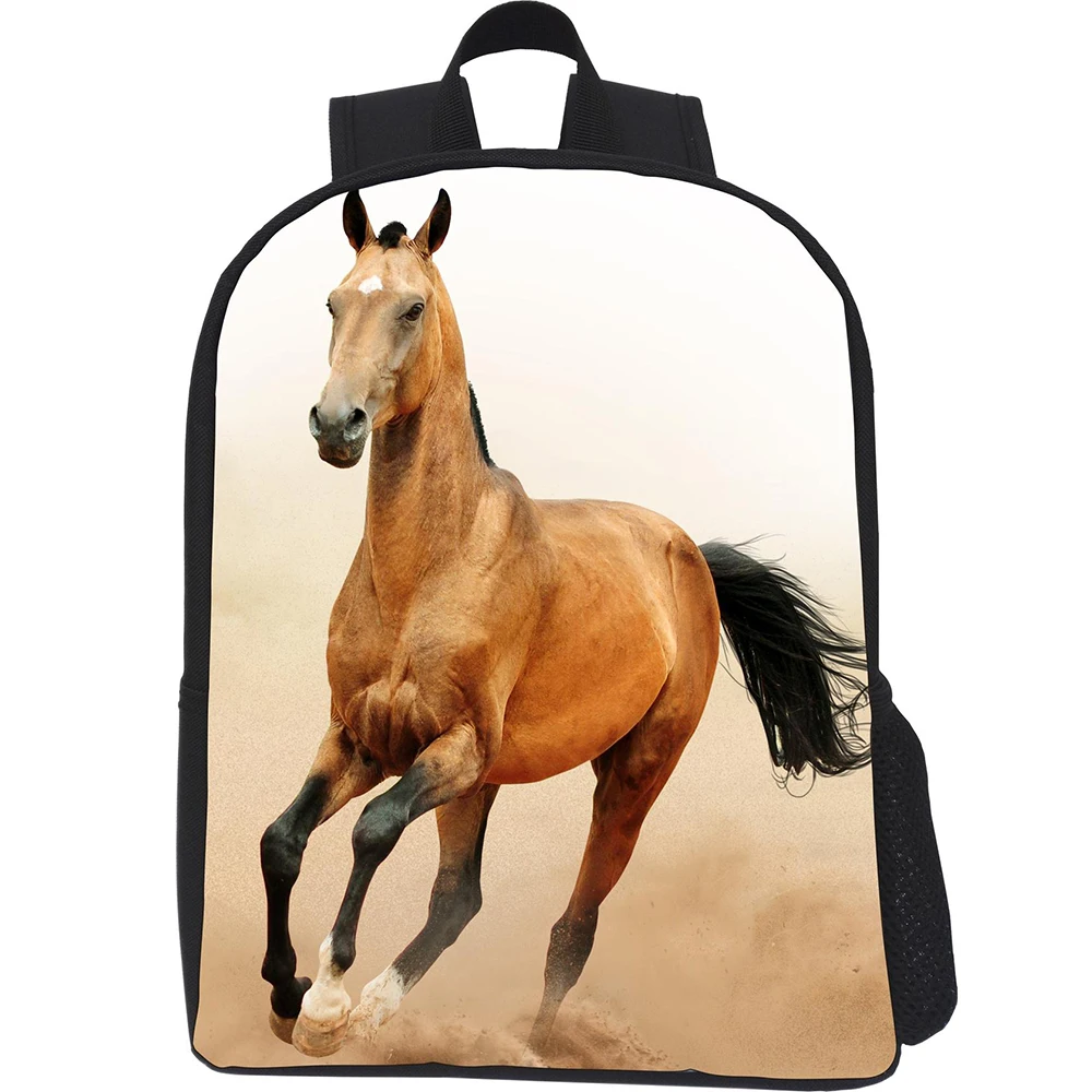 "Школьные рюкзаки с принтом верховой лошади для маленьких девочек; школьная сумка для маленьких девочек; модные детские рюкзаки для дошколь..."