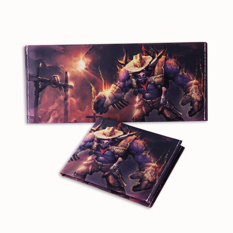 Кошелек с рисунком League Of Legends, креативный Модный женский кошелек из парусины, мужской кошелек carteira portfel cartera mujer - Цвет: 5  LOL wallet