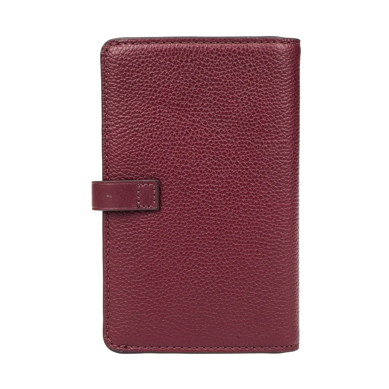 Тонкий кожаный бумажник MICHAEL KORS ADELE MERLOT с двойной складкой 35H8GAFF2L|Женские кошельки|