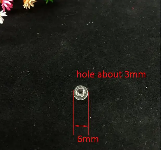 300 шт прозрачная микс сфера шар стеклянный круглый с отверстием стеклянные