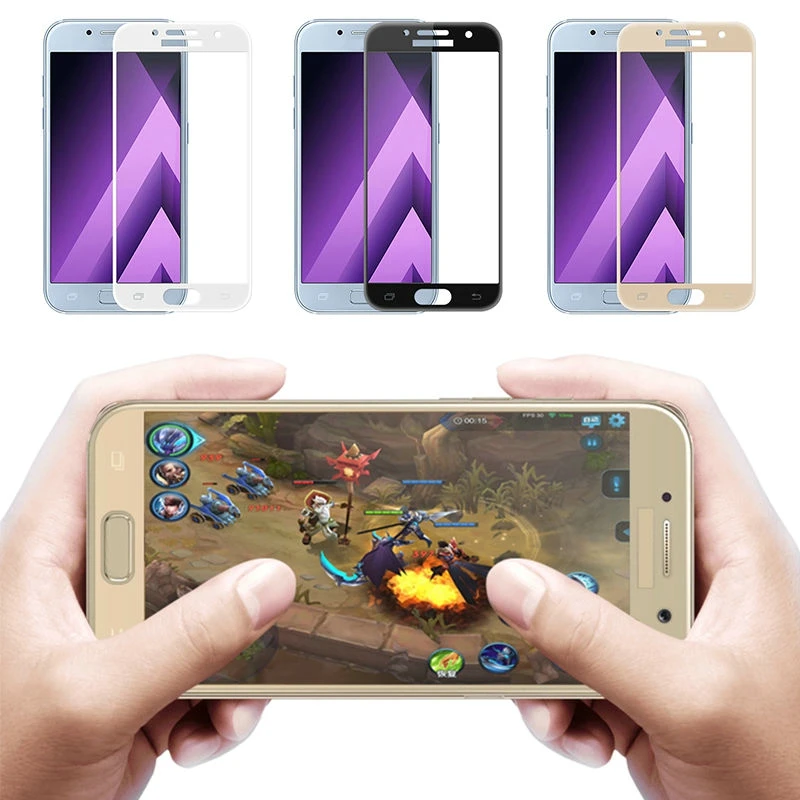 Полное покрытие из закаленного стекла для Samsung Galaxy A3 2017 Защитная пленка SM-A320 A320F |