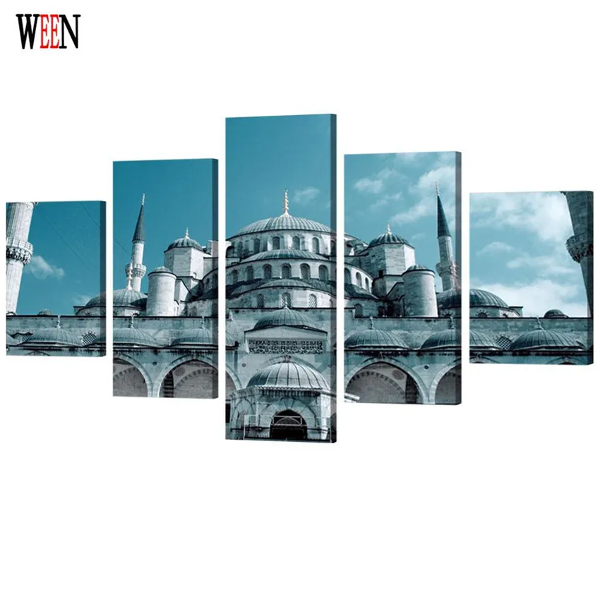 WEEN Mosque картина растягивается и в рамке 5 шт знаменитое здание стены холст