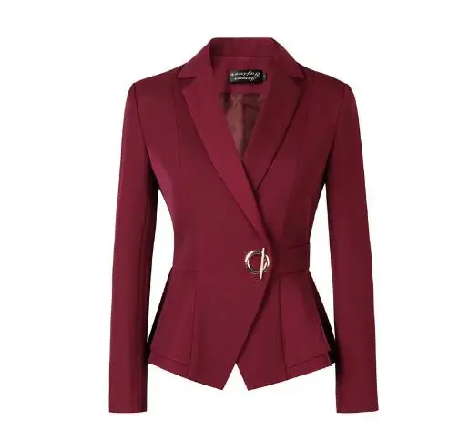 

High quality winter women suits two pieces set formal long sleeve slim blazer and trousers office ladies plus size work wear