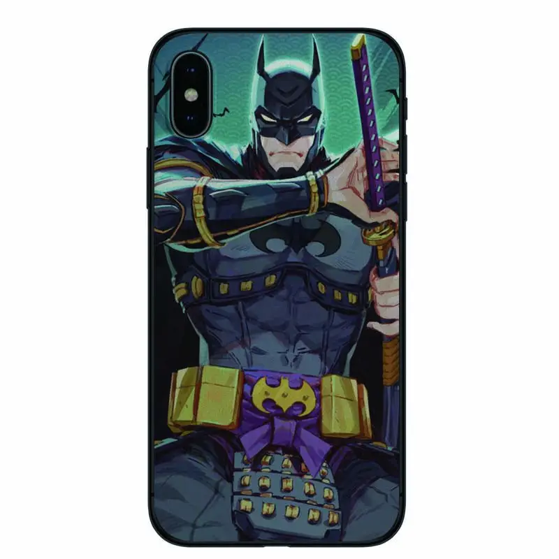 OUTMIX Бэтмен ниндзя роскошный черный чехол для телефона iphone 8 plus 7 6 Plus 6s Мягкий