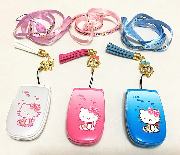 2 батареи флип hello Kitty сотовые телефоны W88 Роскошная Музыка флэш-светильник мини девочка леди детский, для мобильного телефона H-mobile W88