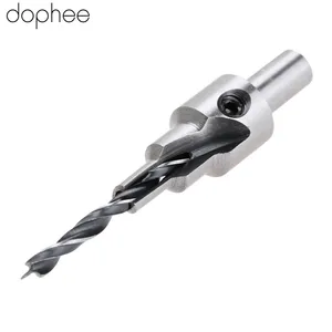 Dophee сверлильный зенкер 4-6 мм 3 ступенчатые сверла набор из углеродистой стали Быстрорежущая деревянная пила фаска Деревообрабатывающие инструменты 8 мм