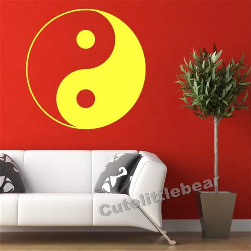 Символ Инь и Янь Ying-Yang стикер стены искусства комнаты виниловая наклейка