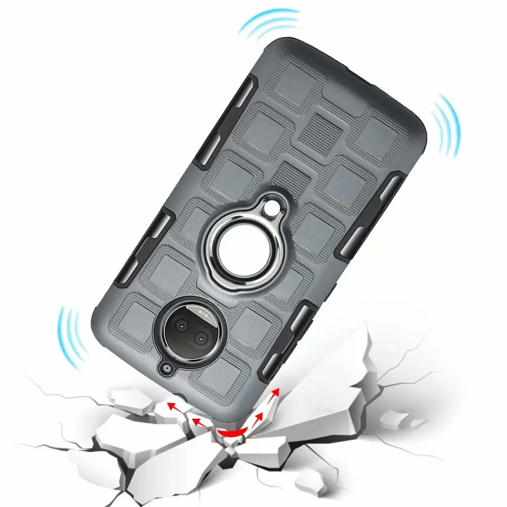 Чехол для Motorola Moto G7 G6 G5 G5S G4 C X4 E4 E5 Z3 Play Plus ударопрочный 2 в 1 Жесткий ПК силиконовый