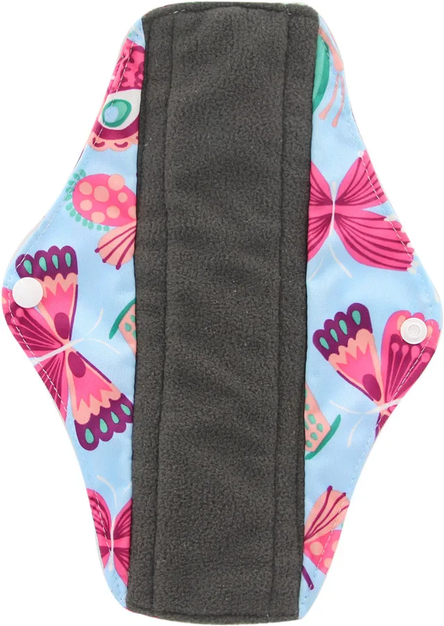 26 Washable Women Sanitary Pad Menstrual Napkins Pads Bamboo Charcoal Day Pad Flamingo Print Women Menstrual Feminine Pad Size M - Цвет: 26
