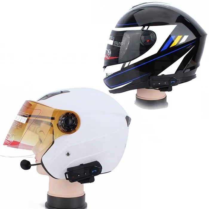 

1000M BT Interphone Waterproof Bluetooth Motorcycle Helmet Intercom Headset with FM Radio Stereo music