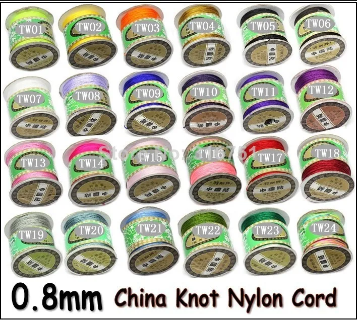 (Выбрать цвет) AA + качество! Нейлоновый китайский шнур с узлом 135 ярдов х 0 8 мм 24
