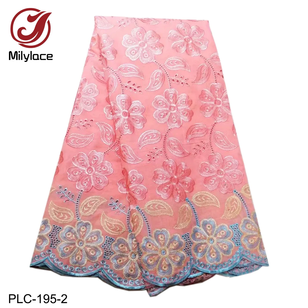 Высококачественная швейцарская хлопковая вуаль Milylace 5 ярдов нигерийская ткань с