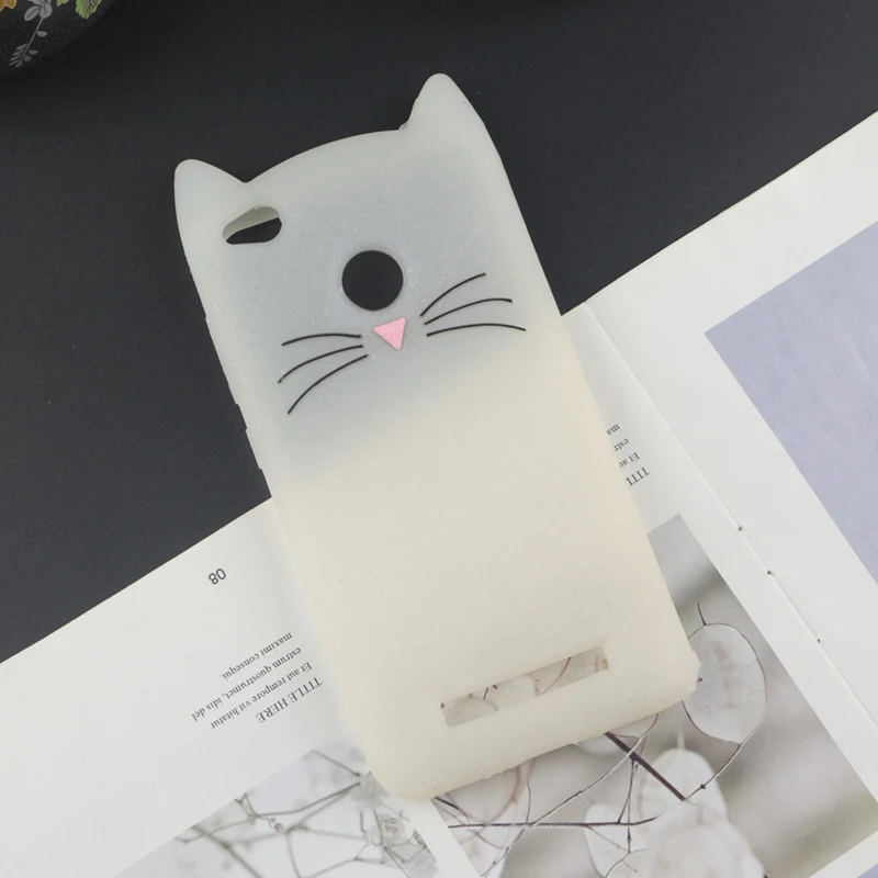 Милый силиконовый чехол с 3D рисунком для Xiaomi Redmi 3S 3 Pro чехол s Япония блестящая борода кошка кошечка с милыми ушками чехол для телефона
