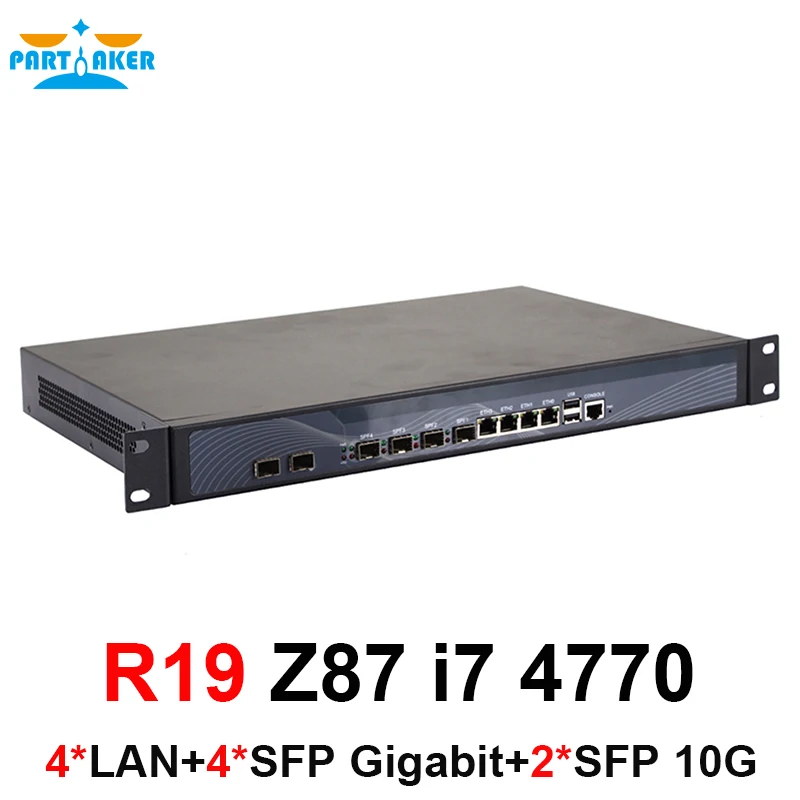 Partaker R19 1U Firewall Network Serve Network Security with intel Core LGA1150 i7 4770 8GB Ram 128GB SSD