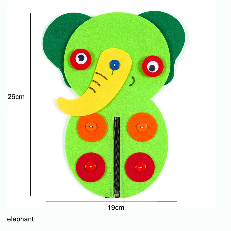 elephant 1 Набор лесной животный тема ручной работы ткань тканевый материал Сделай Сам Малыш игрушка Войлок нетканый материал войлок Набор для изготовления крафт материал - Цвет: elephant