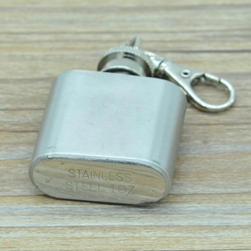 Изящные нержавеющая сталь водочный бутылочный Портативный 1уц Мини фляжка