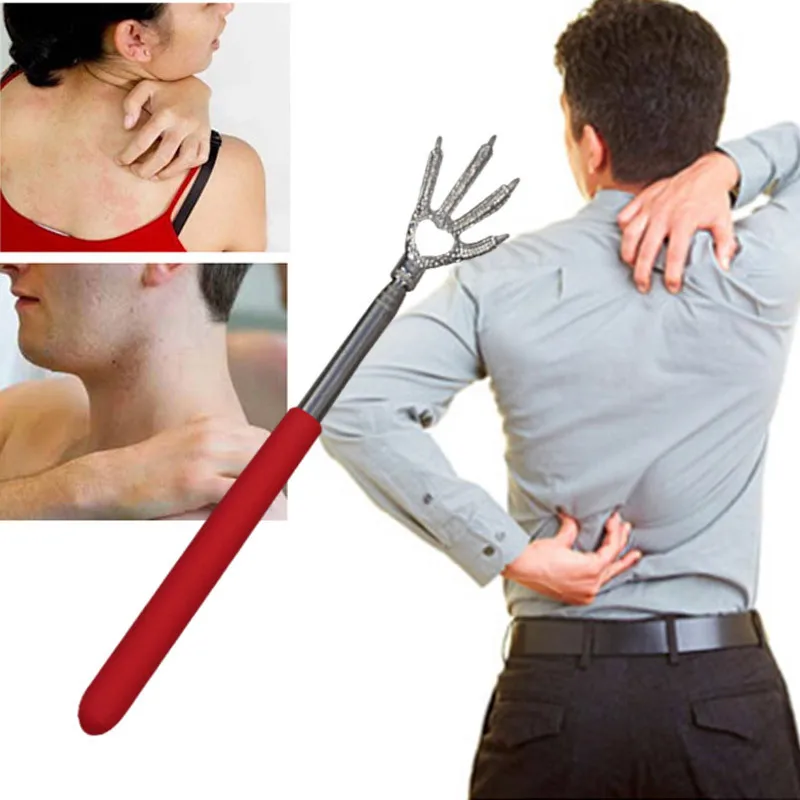 Практичный удобный зажим из нержавеющей стали назад скребок Телескопический