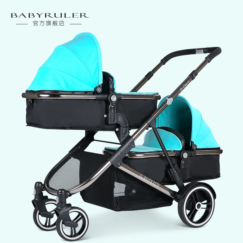 Babyruler, детская коляска для близнецов, складная двойная коляска, детская коляска