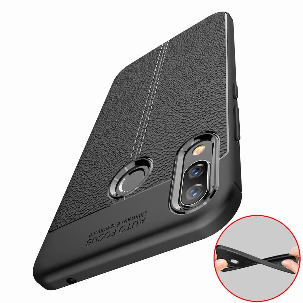 Текстурированный чехол личи 6 2 для Lenovo Z5 K8 Note Dual Xt1902 Задняя панель телефона |